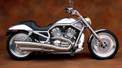 Harley Davidson Silver Motorcycle Photo