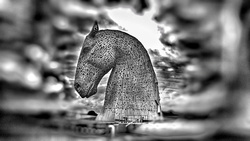 Horse of Steel Creative Wallpaper