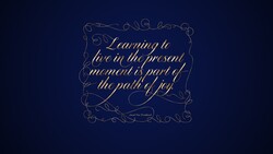 Inspirational Quote in Blue Background