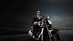 John Abraham on Bike HD Wallpaper