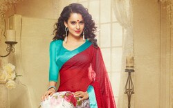 Kangana Ranaut In Saree Widescreen Wallpaper