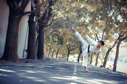 Kung Fu Practice on Road Picture