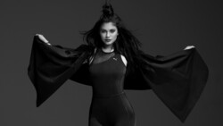 Kylie Jenner in Black Cloth Photography