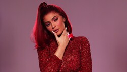 Kylie Jenner in Red Cloth Photography