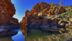 Lake Between Mountain Nature Click