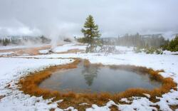 Lake in Snowy Weather