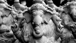 Lord Ganesha Black and White Photography