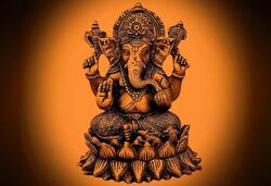 Lord Ganesha Golden Idol