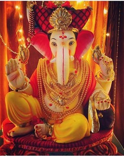 Lord Ganesha in Temple Photo