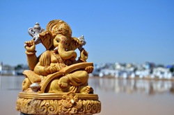 Lord Ganesha Reading Idol Photo