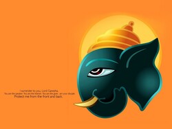 Lord Ganesha Wallpaper With Greeting Quotes