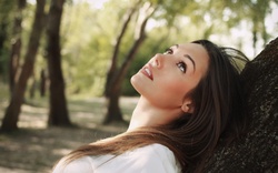 Lovely Girl Near Tree