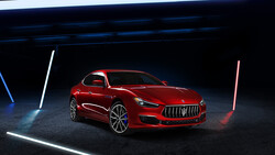 Maserati Ghibli Granlusso Hybrid Red Car 5K Wallpaper