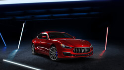 Maserati Ghibli Granlusso Hybrid Red Car 5K Wallpaper
