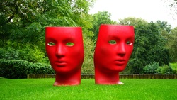 Masks in Garden