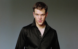 Matt Damon American Actor In Black Shirt