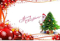 Merry Christmas Decorative Wallpaper