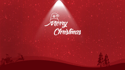 Merry Christmas in Red Background