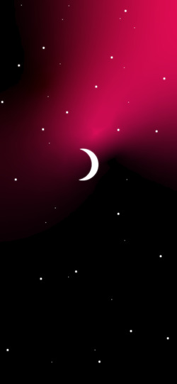 Minimal Red Sky Moon