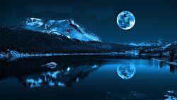 Moon in Midnight Sky Fantasy