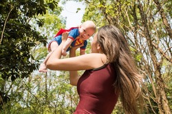 Mother Play with Baby Superman