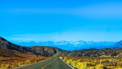 Mountain Road and Blue Sky Pic