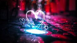 Neon Fantasy Heart 4K Pic