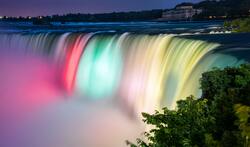 Niagara Waterfall With Beautiful Lighting
