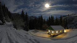Night View on Home Snow