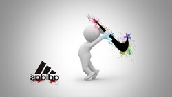 Nike and Adidas Logo Creative Photo
