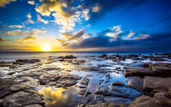 Ocean Sunset Landscape Photo