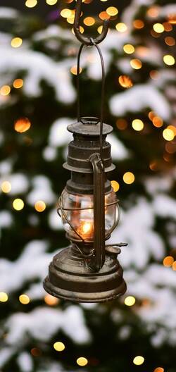 Old Lamp in Winter Seasion