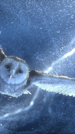 Owl in Snow Storm