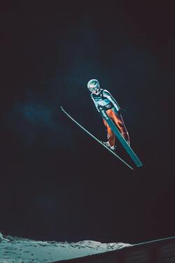 Person Skiing Mobile Wallpaper