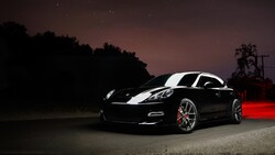 Porsche Panamera Black Car 4K
