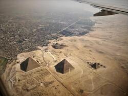 Pyramids Top View From The Plane Wallpaper