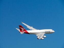 Qantas Airlines Plane on Air 4K Image