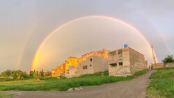 Rainbow Above House Ultra HD 5K Photo