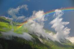 Rainbow Over Clean Cloud