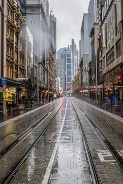 Rainy Day in City Wallpaper