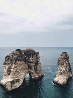 Raouche Rocks in in Lebanon