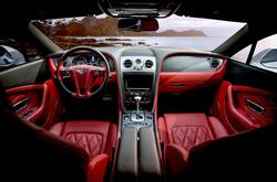 Red Bentley Car Inside View