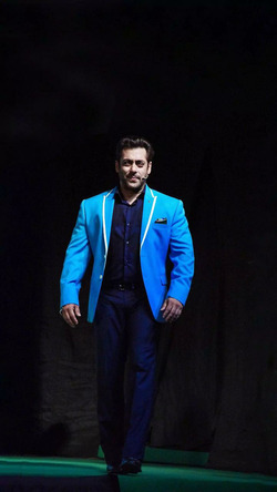 Salman Khan in Blue Dress