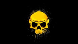 Skull Yellow Horror Movie Background