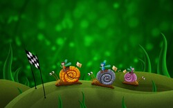 Snail Racing Cartoon Pic