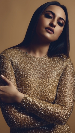 Sonakshi Sinha with Golden Dress