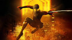 Spiderman Black And Gold Suit Look Wallpaper