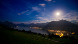 Switzerland City Night View 4K Wallpaper