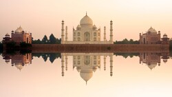 Taj Mahal Beautiful View from River in India