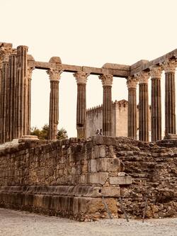 Templo Romano Evora Roman Temple in Evora Portugal